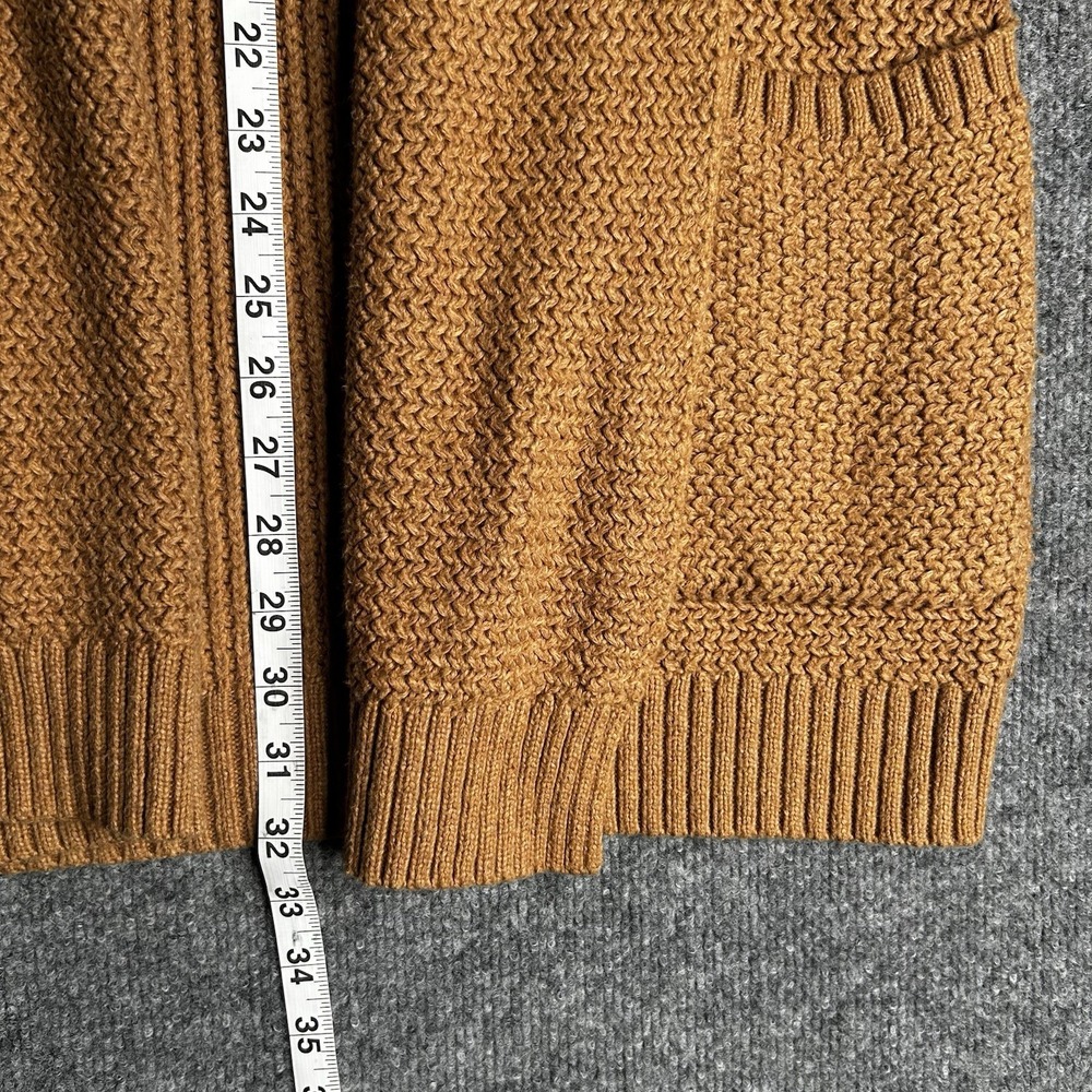 Marine Layer Open Front Cardigan Chunky Knit Size Xs Mustard Yellow - Picture 4 of 8